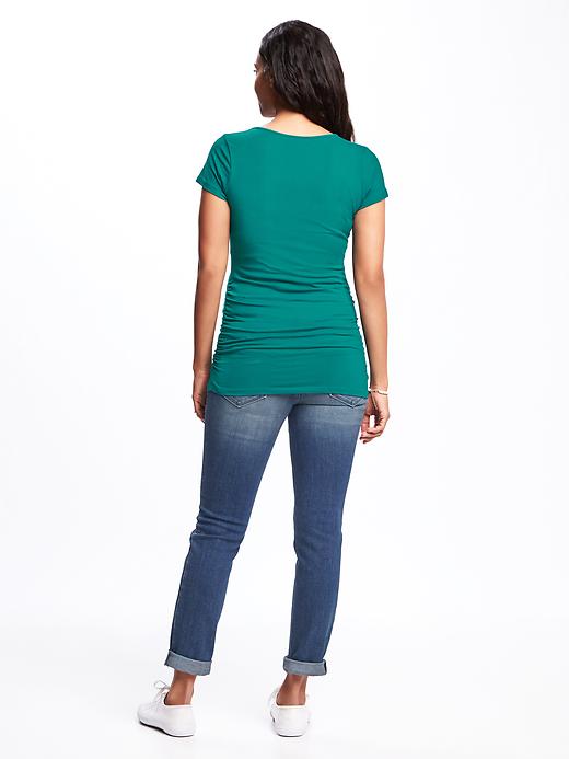Image number 2 showing, Maternity Fitted V-Neck Tee