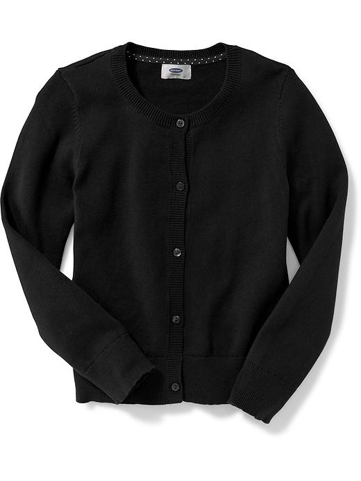 View large product image 1 of 1. Uniform Crew-Neck Cardi for Girls