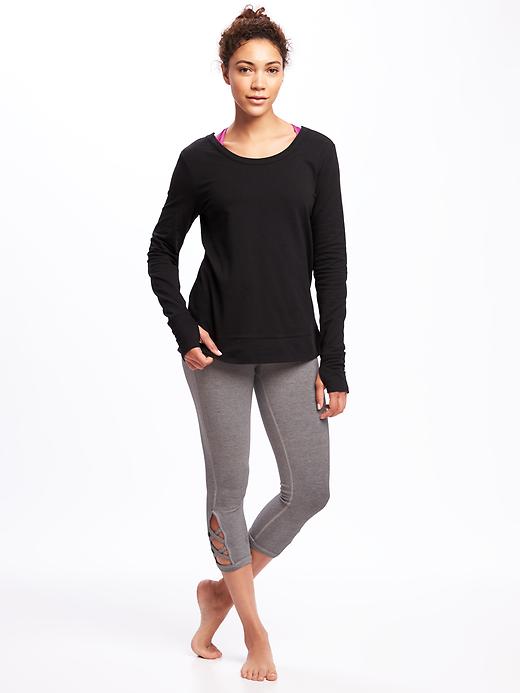 Image number 2 showing, Lattice-Back Sweatshirt for Women
