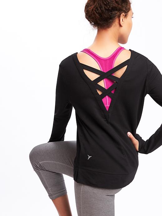 Image number 4 showing, Lattice-Back Sweatshirt for Women