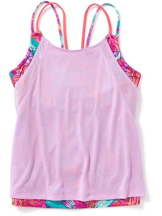 View large product image 1 of 2. Go-Dry Cool Relaxed 2-in-1 Tank for Girls