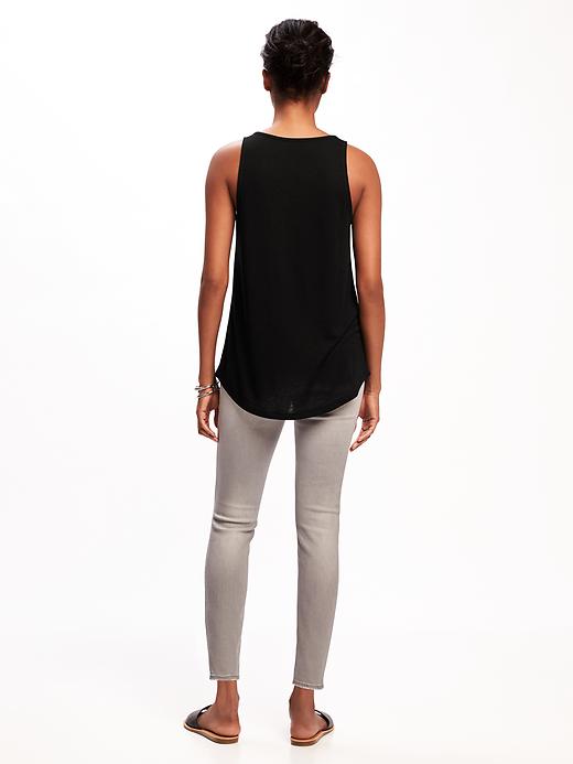 Image number 2 showing, Relaxed Curved-Hem Tank for Women