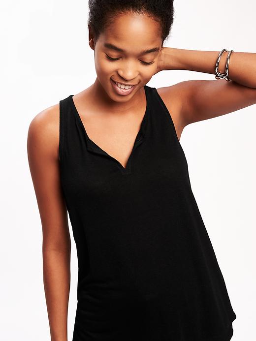 Image number 4 showing, Relaxed Curved-Hem Tank for Women