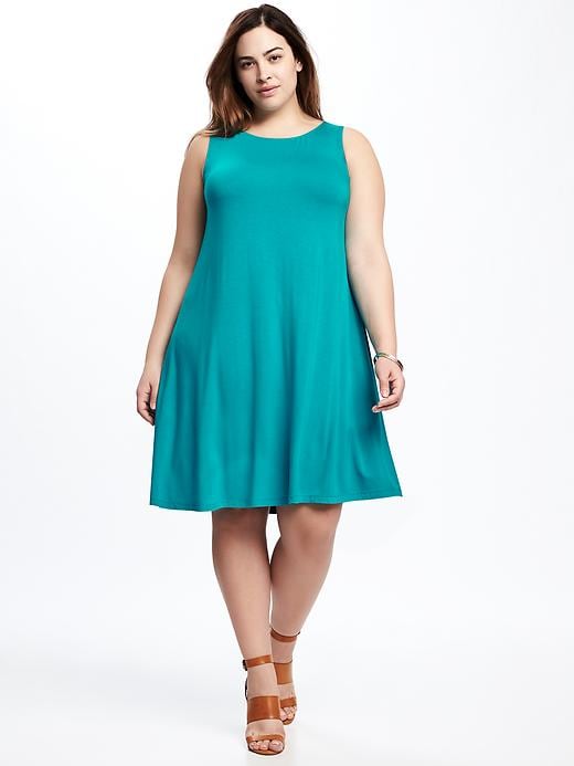 View large product image 1 of 1. Jersey Plus-Size Swing Dress