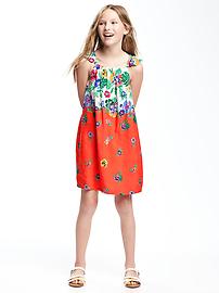 View large product image 3 of 3. Printed Ruffle-Sleeve Sundress for Girls