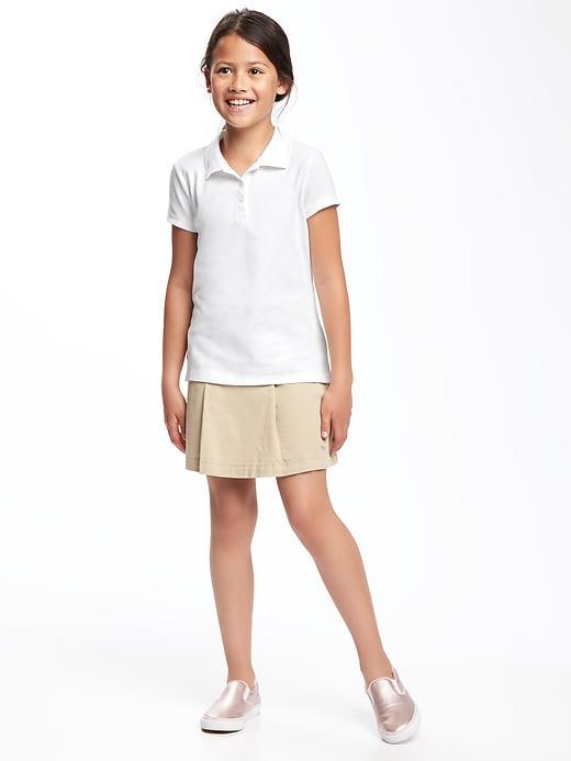 View large product image 2 of 3. Uniform Pique Polo for Girls