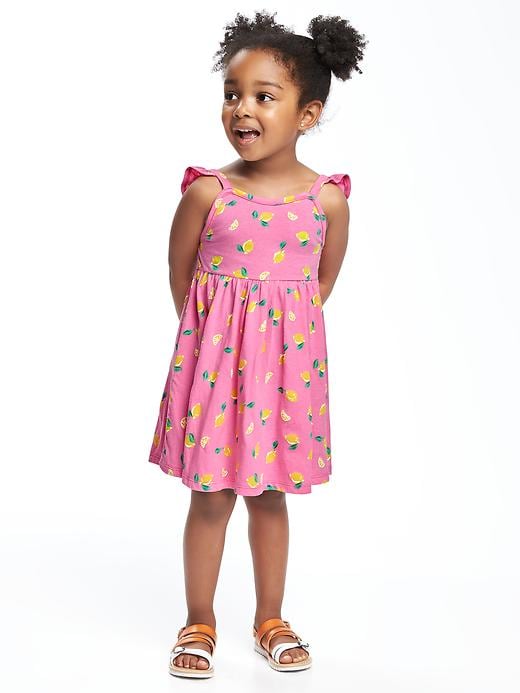 View large product image 1 of 1. Fit & Flare Flutter-Strap Dress for Toddler
