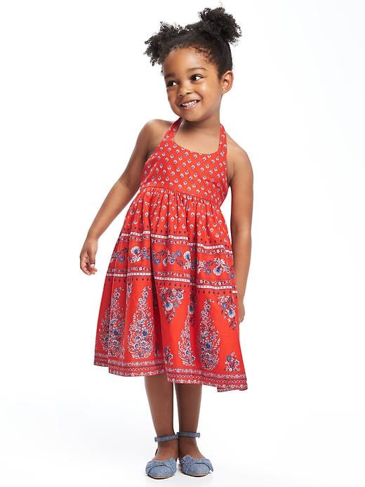 View large product image 1 of 3. Floral-Print Halter Swing Maxi for Toddler Girls