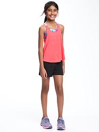 View large product image 3 of 3. Exposed-Elastic 2-in-1 Tank for Girls