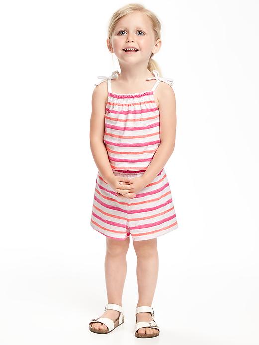 View large product image 1 of 2. Tie-Strap Romper for Toddler Girls