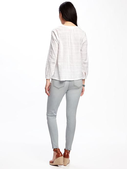 Image number 2 showing, Dobby-Windowpane Top for Women