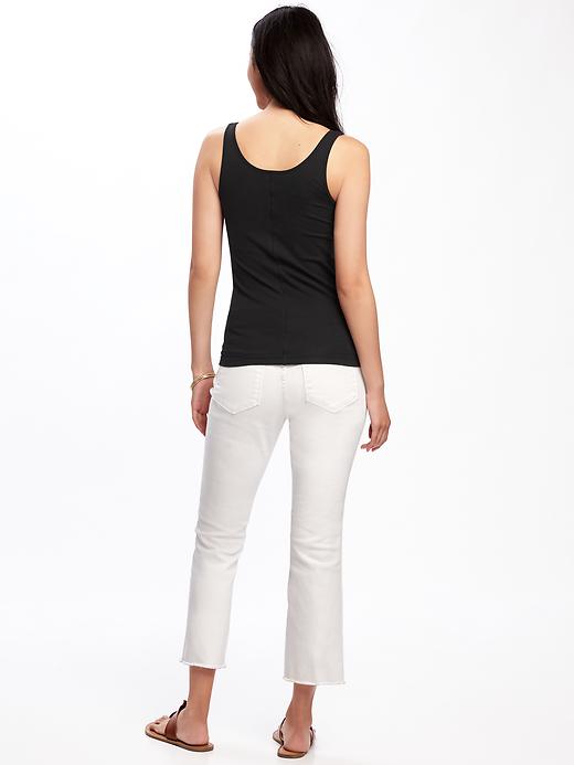 Image number 2 showing, First-Layer Fitted Henley Tank for Women
