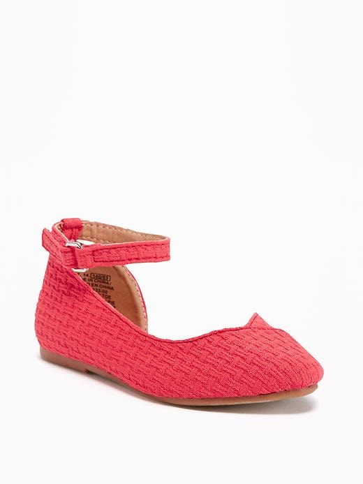 View large product image 1 of 4. Textured Pointy-Toe Flats for Toddler Girls