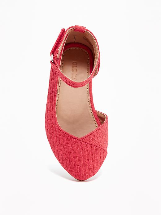 View large product image 2 of 4. Textured Pointy-Toe Flats for Toddler Girls