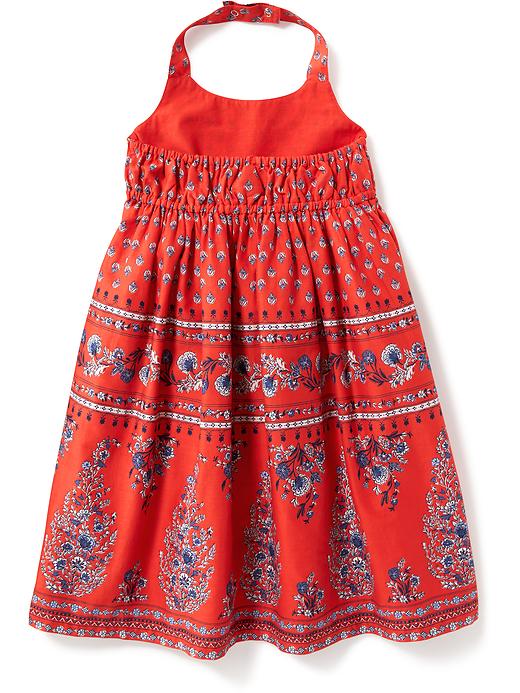 View large product image 2 of 3. Floral-Print Halter Swing Maxi for Toddler Girls