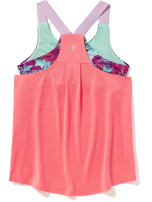 View large product image 2 of 3. Exposed-Elastic 2-in-1 Tank for Girls