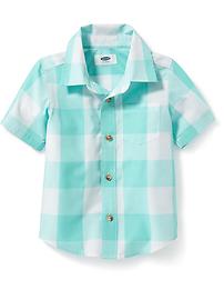 View large product image 3 of 3. Buffalo-Plaid Poplin Shirt for Toddler