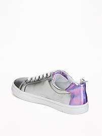 View large product image 3 of 3. Metallic Sneakers for Girls