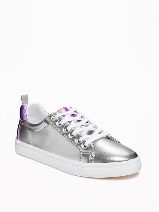 View large product image 1 of 3. Metallic Sneakers for Girls