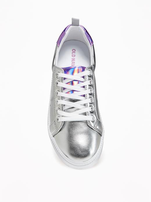 View large product image 2 of 3. Metallic Sneakers for Girls