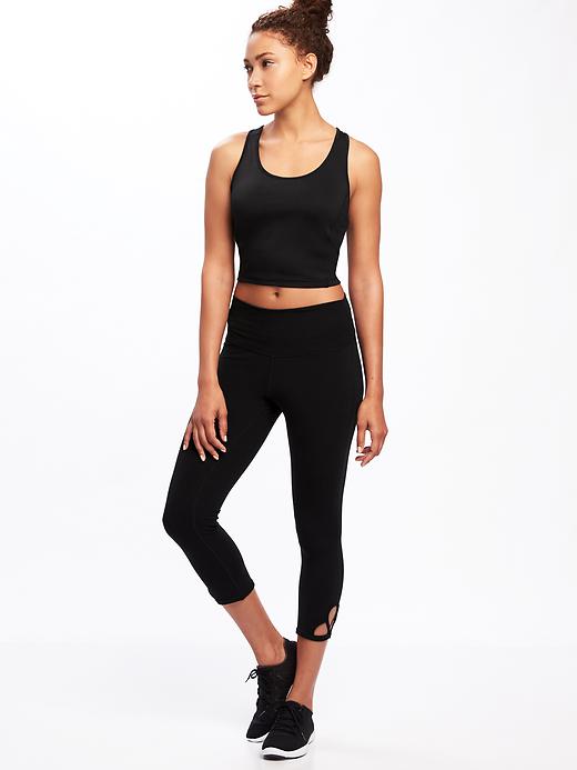 Image number 2 showing, Go-Dry Shelf-Bra Cropped Tank for Women