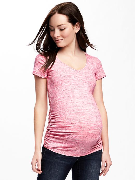 View large product image 1 of 5. Maternity Fitted V-Neck Tee