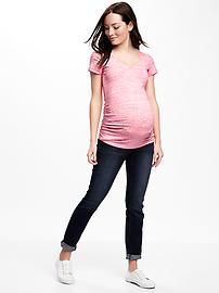 View large product image 3 of 5. Maternity Fitted V-Neck Tee
