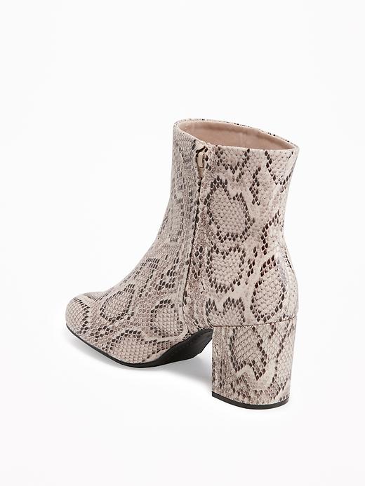 Image number 4 showing, Snakeskin-Print Ankle Boots for Women