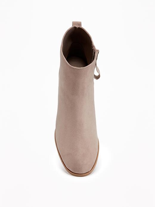 Image number 3 showing, Sueded Side-Zip Ankle Boots for Women