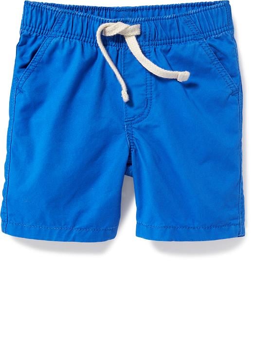 View large product image 1 of 1. Pull-On Twill Jogger Shorts for Baby
