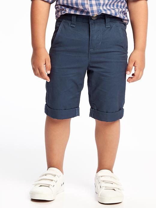 View large product image 1 of 1. Skinny Cuffed Bermudas for Toddler Boys