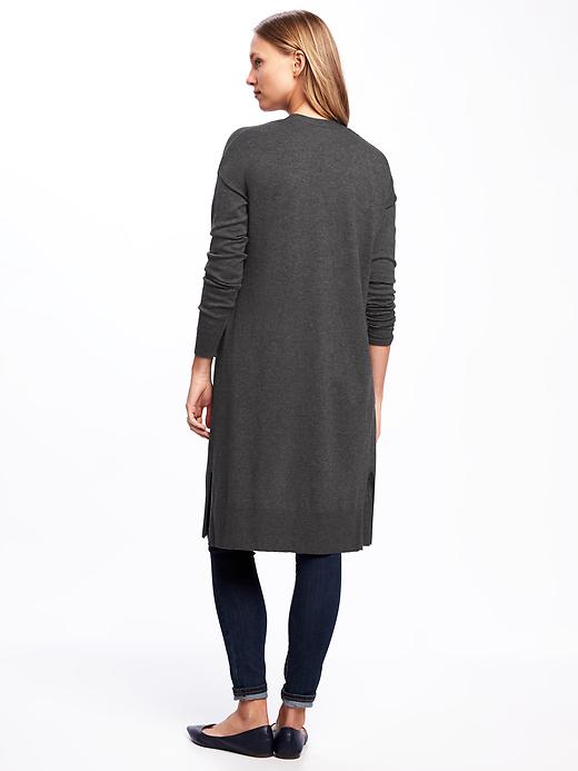 Image number 2 showing, Open-Front Super-Long Sweater for Women