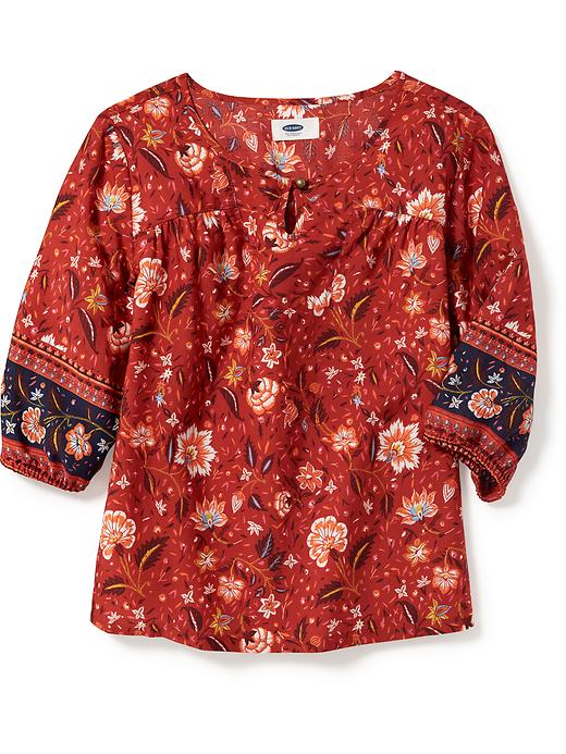 View large product image 1 of 3. Floral Boho Swing Top for Girls