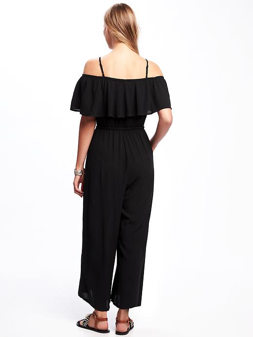 Image number 2 showing, Ruffled Off-the-Shoulder Jumpsuit for Women