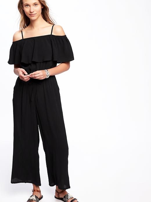 Image number 3 showing, Ruffled Off-the-Shoulder Jumpsuit for Women