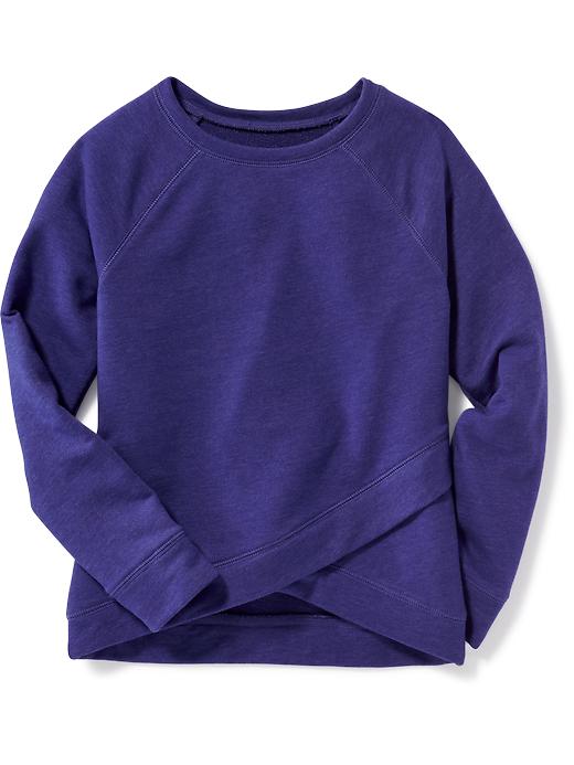 View large product image 1 of 1. Relaxed Cross-Hem Sweatshirt for Girls