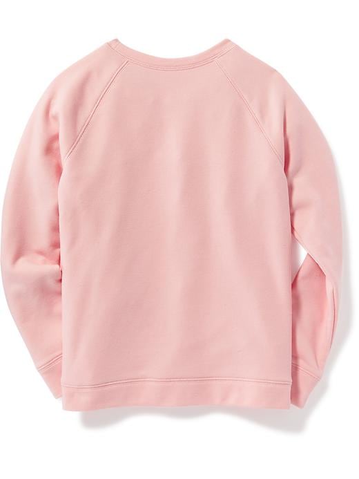 View large product image 2 of 2. Relaxed Cross-Hem Sweatshirt for Girls