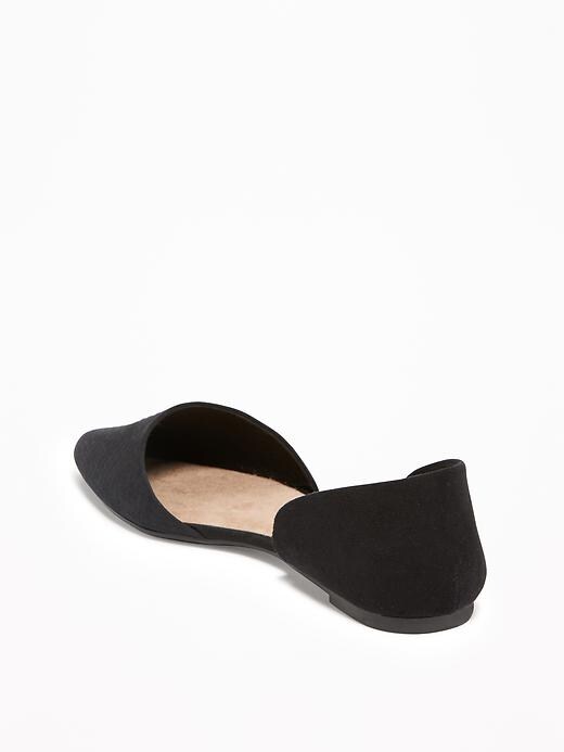 Image number 4 showing, Faux-Suede D'Orsay Flats for Women