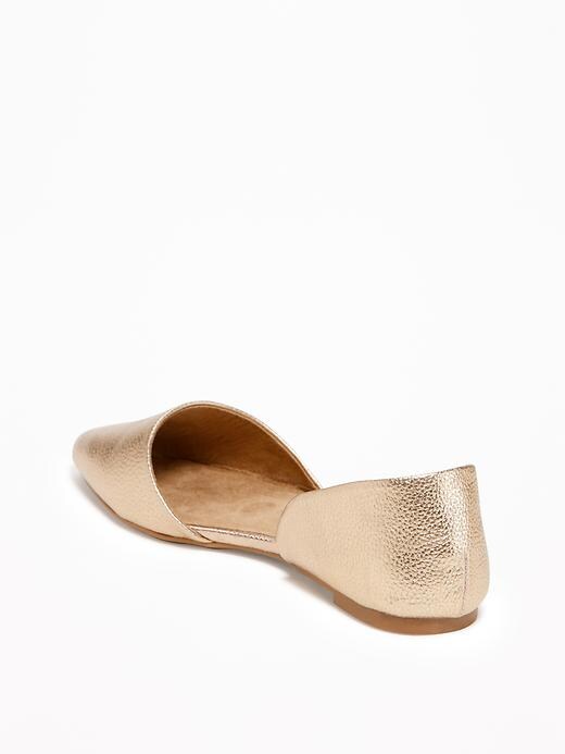 Image number 4 showing, Metallic D'Orsay Flats for Women