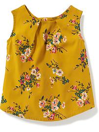 View large product image 4 of 4. Pleated Crepe Sleeveless Top for Toddler Girls