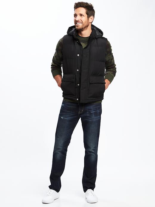 Image number 3 showing, Quilted Zip-Away Hooded Vest for Men