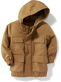 View large product image 4 of 4. Hooded Canvas Utility Jacket for Toddler Boys
