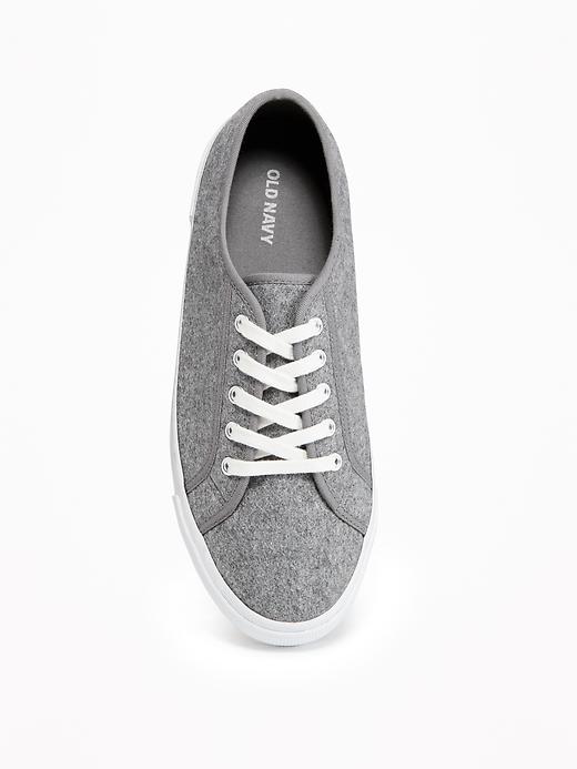 Image number 3 showing, Wool-Blend Felt Sneakers for Women