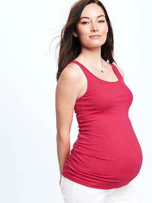 Image number 4 showing, Maternity Shirred Tank