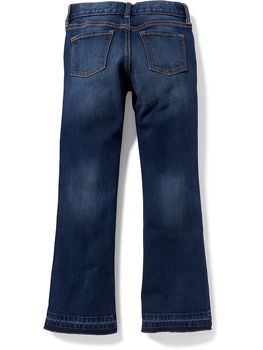 View large product image 2 of 3. Boot-Cut Frayed-Hem Jeans for Girls