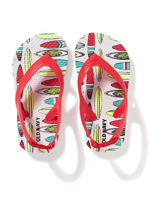 View large product image 1 of 1. Printed Flip-Flops For Toddler Boys