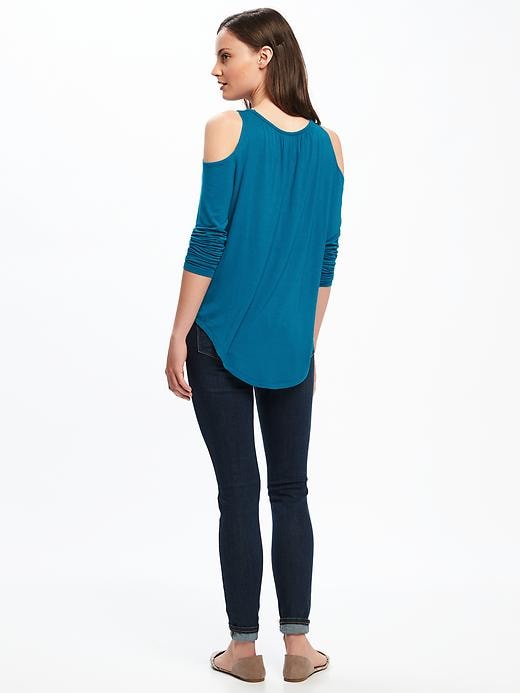 Image number 2 showing, Relaxed Cold-Shoulder Top for Women