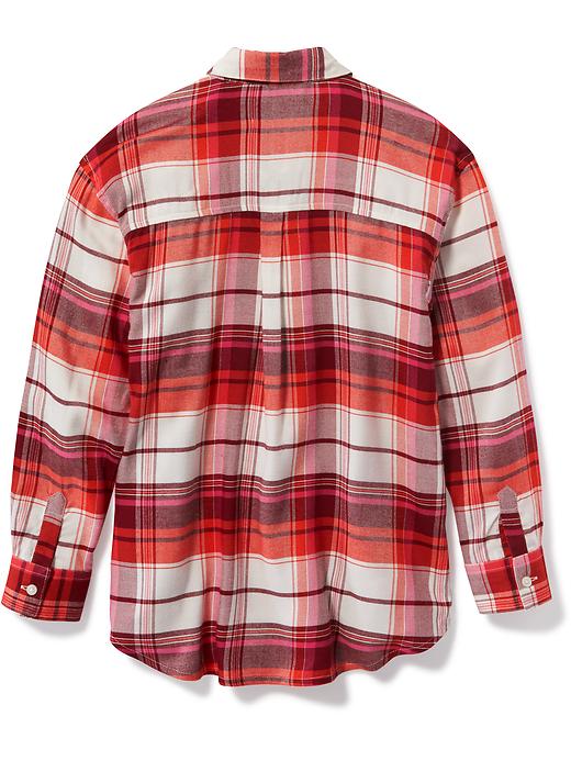 View large product image 2 of 3. Flannel Boyfriend Shirt for Girls