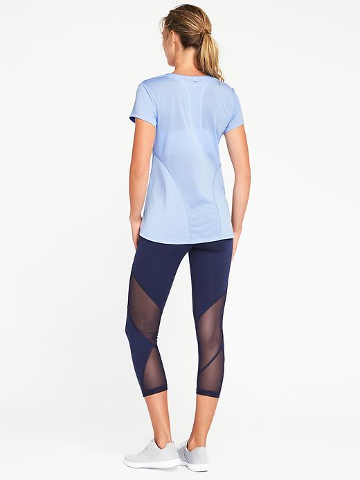 Image number 2 showing, Semi-Fitted Mesh Running Tee for Women