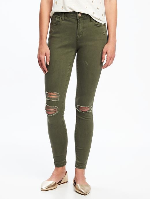 View large product image 1 of 2. Mid-Rise Distressed Rockstar Jeans for Women